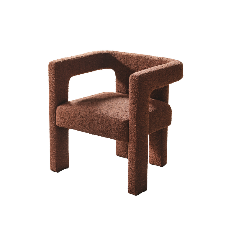 Boucle Touch Caramel Dining Chair W65