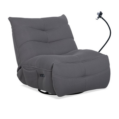 Finn Grey Swivel Power Recliner