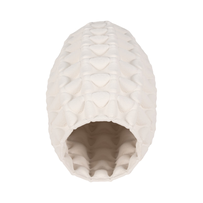 15 Alexander 3d Printed Vase, Ivory/beige