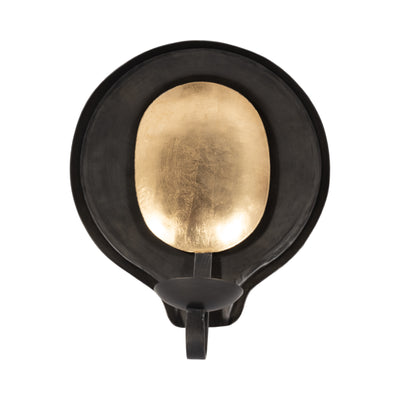 METAL, 9 ROUND VOTIVE HOLDER, BLACK/GOLD