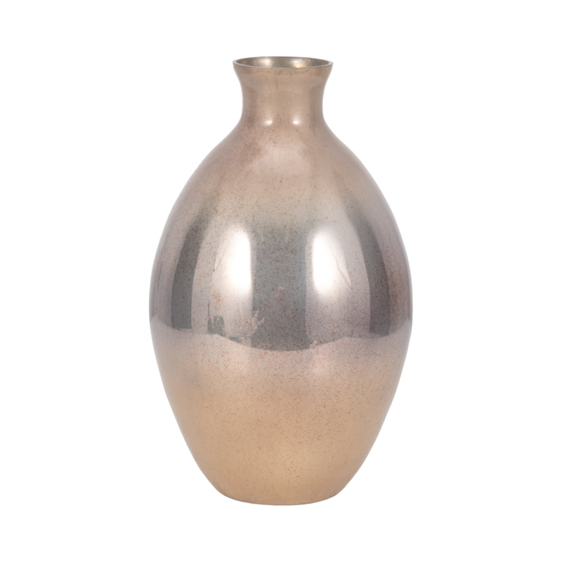 GLASS, 15 BULBOUS VASE, CHAMPAGNE