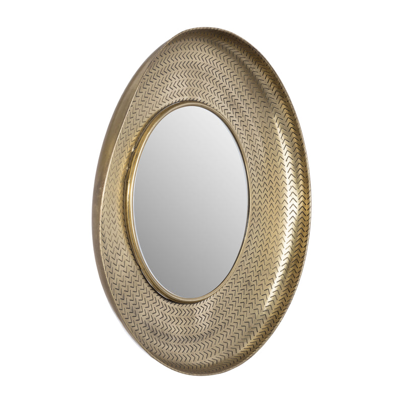 METAL,30,BOWL W/V PATTRN MIRROR,GOLD