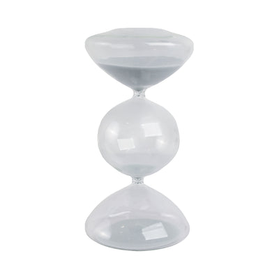 10x5 Glass 60min Large Bubble Sandtimer, Clear