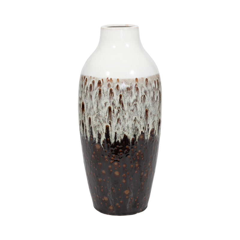 CLAY, 19 OMBRE REACTIVE VASE, BROWN/WHITE