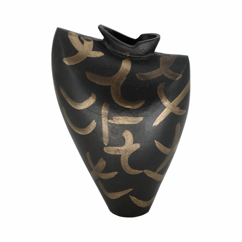 11 Ponce Tribal Black & Gold Vase