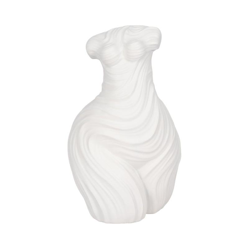 11 Curvy Ribbed Sculpture, White