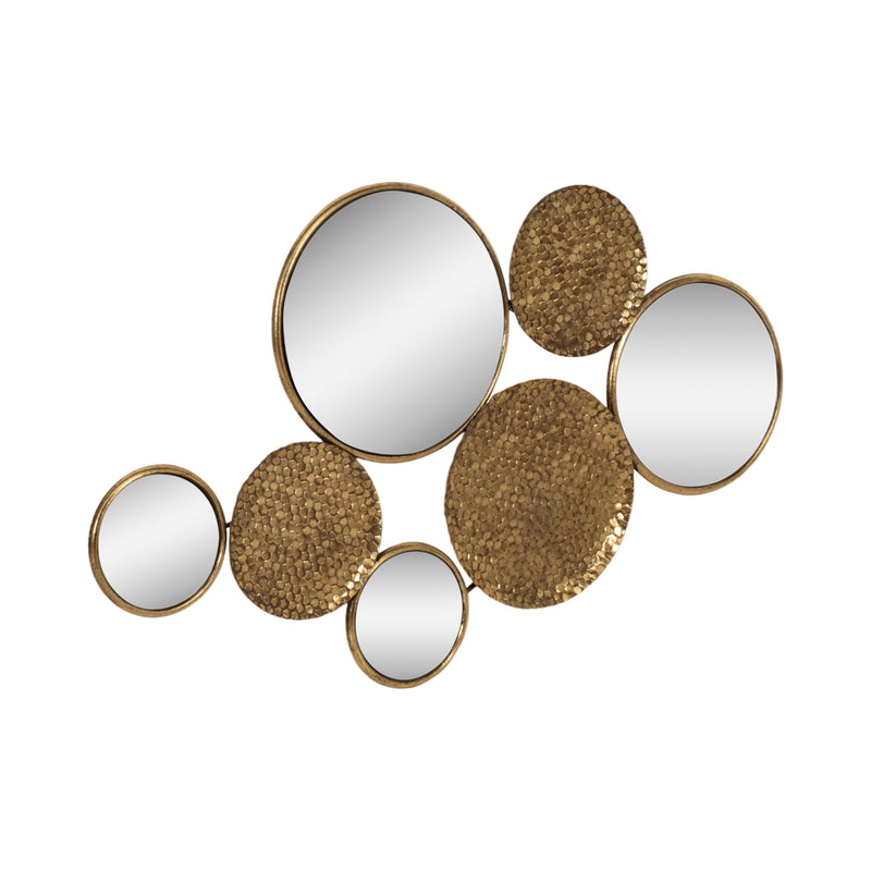 METAL 39 MIRRORED WALL DECOR, GOLD, WB