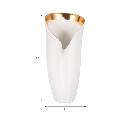 12 HOLLIS SMALL VASE, WHITE