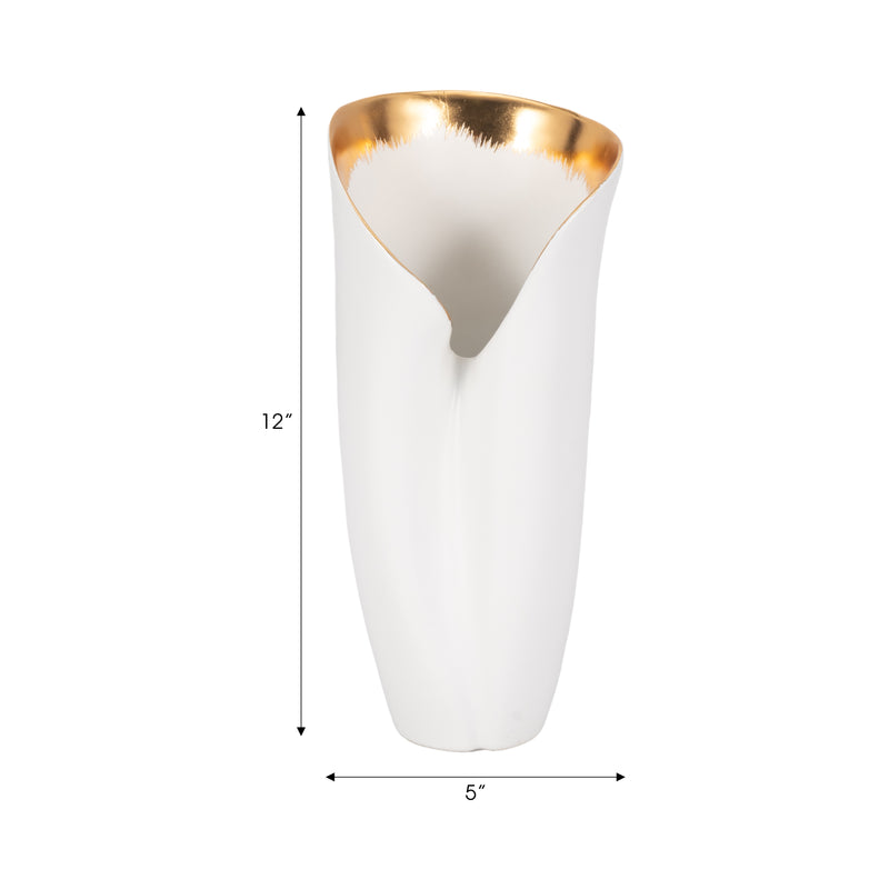 12 HOLLIS SMALL VASE, WHITE