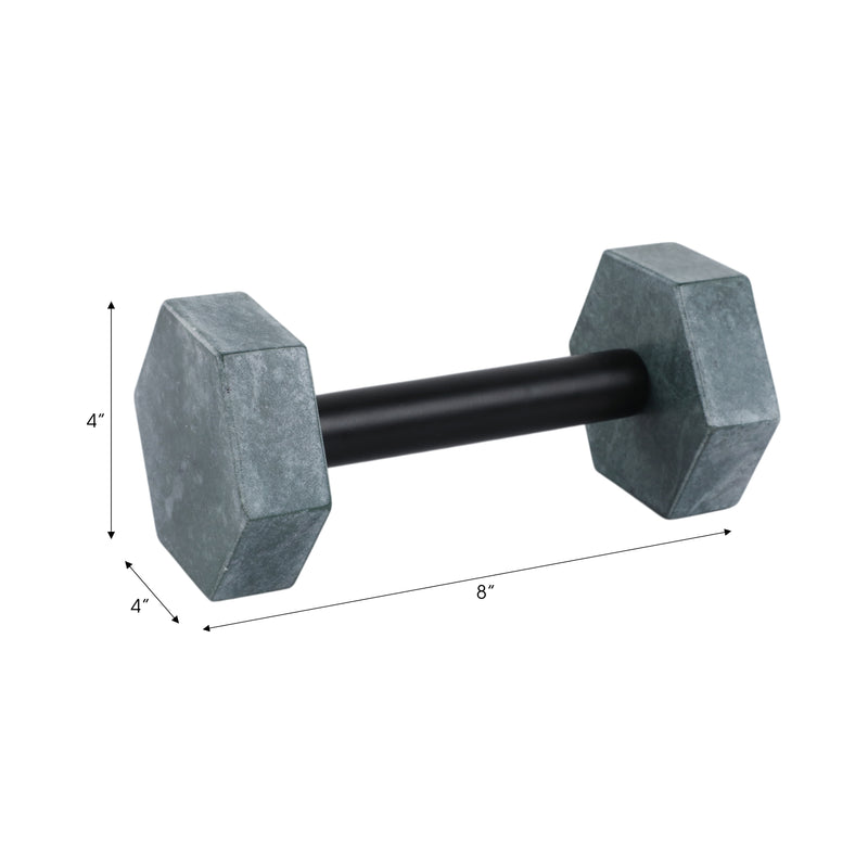 8x4 Marble Dumbbell, Green/black