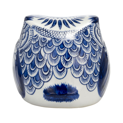 CER, 5H CHINOISERIE OWL, BLUE/WHITE