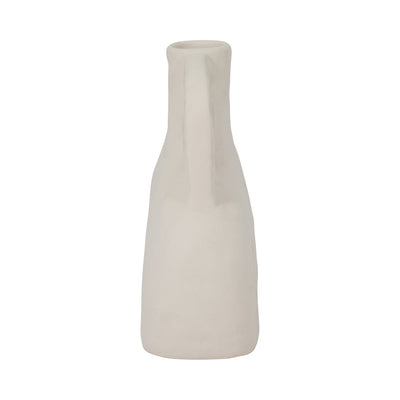 CER, 8 ROUGH TRIPLE HANDLE VASE, COTTON