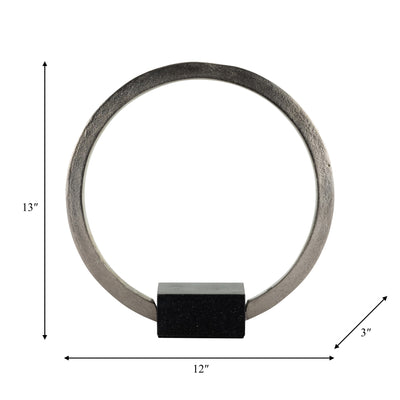 METAL,12,STANDING RING W/BASE ,NICKEL/BLACK