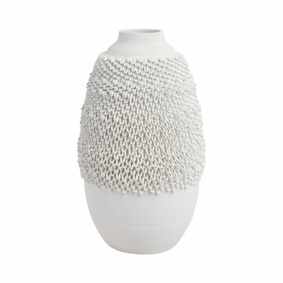 14 Arroyo Medium 3d Printed Porcelain Vase, Ivory