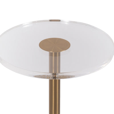 21 ELISIA ACRYLIC AND MARBLE ACCENT TABLE