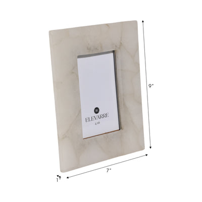 4x6 Edina White Quartz Photo Frame