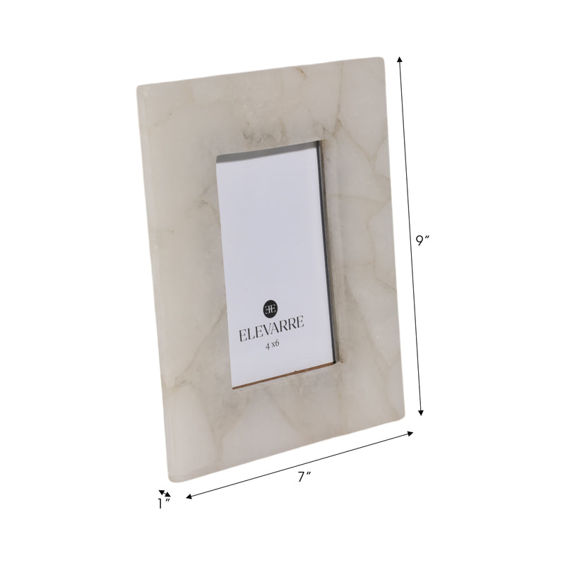 4x6 Edina White Quartz Photo Frame