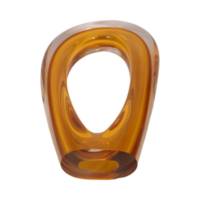 12 Zuri Cut-out Amber Art Glass