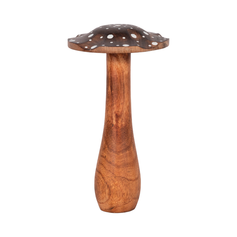 10 Wood Mushroom With White Dots, Brown