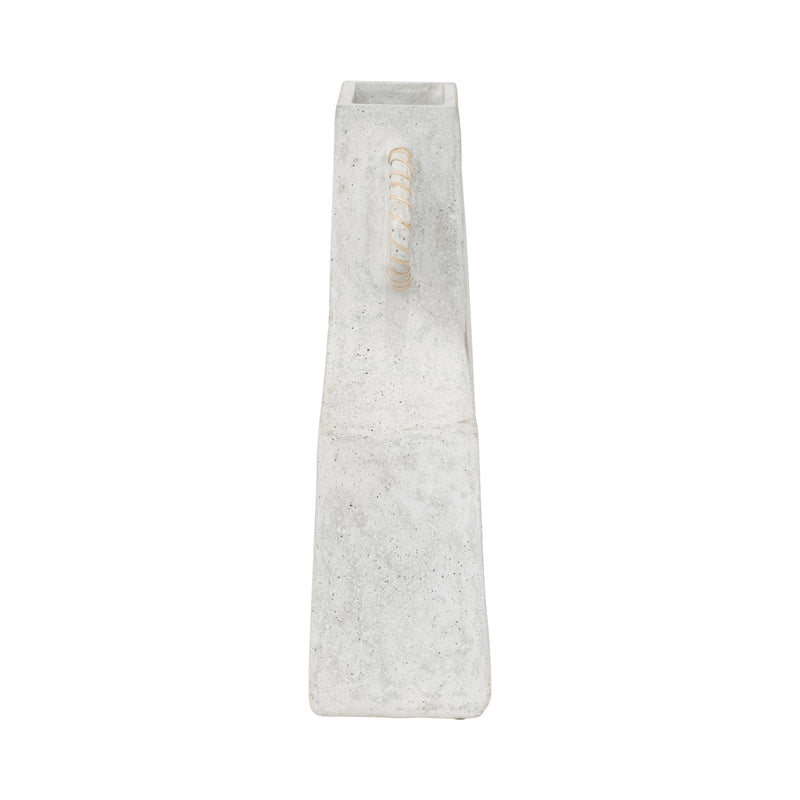 Ecomix, 10H Abstract Vase, Antique White