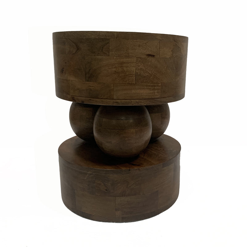 Wood, 203- Orbs Accent Table, Brown