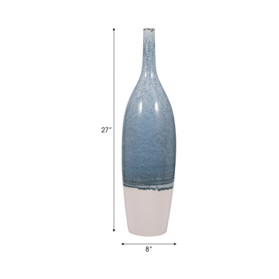 26 KASHION SMALL BLUE CERAMIC VASE