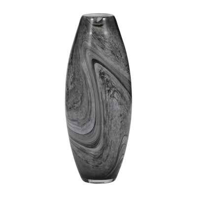 15 KATRINA GRAY SWIRL MEDIUM GLASS VASE