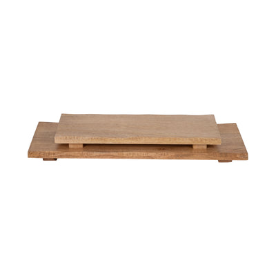 MANGO WOOD, S/2 18/24 ORGANIC BOARDS, NATURAL