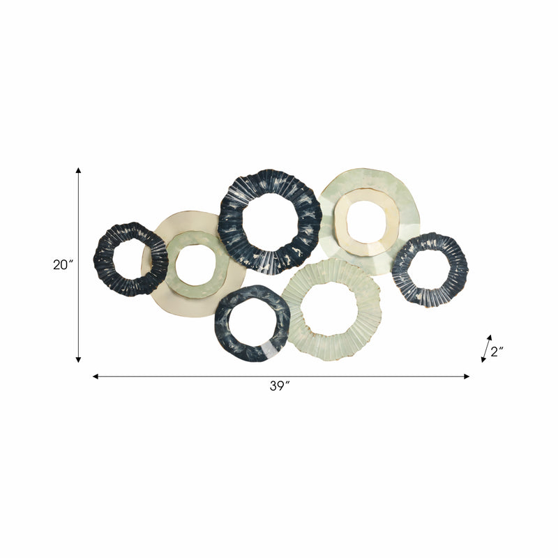 39 Open Cut Out Discs Metal Wall D?cor, Multi