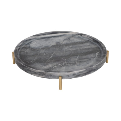 15 Oxford Large Marble Tray, Gray