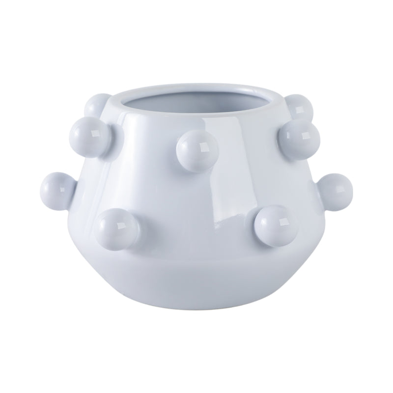 10 Tapered Bubble Planter, White