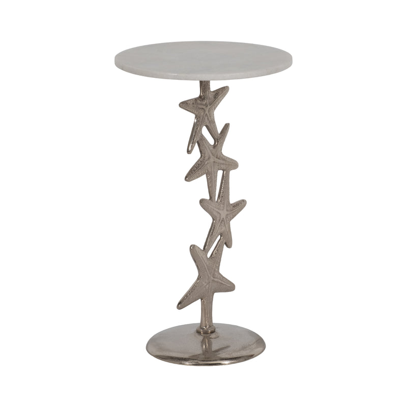 Metal/marble15d/25h,silver Starfish Sidetable Kd