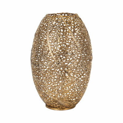 20 Meadow Metal Urn Shape Vase, Gold