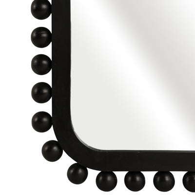 23x45 Knobby Rectangular Mirror, Black