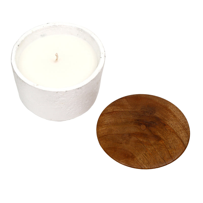 4 7 Oz Wild Jasmine & Daisy Candle With Lid, Wht