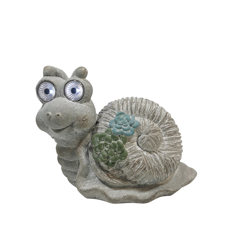 12 Snail With Succulents And Solar Eyes, Grey