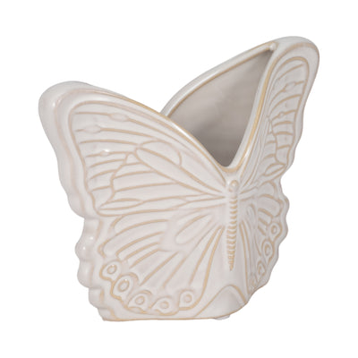 7 Butterfly Planter, Ivory