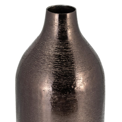 METAL, 18H CYLINDER VASE, BLACK