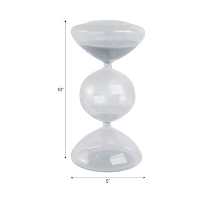 10x5 Glass 60min Large Bubble Sandtimer, Clear