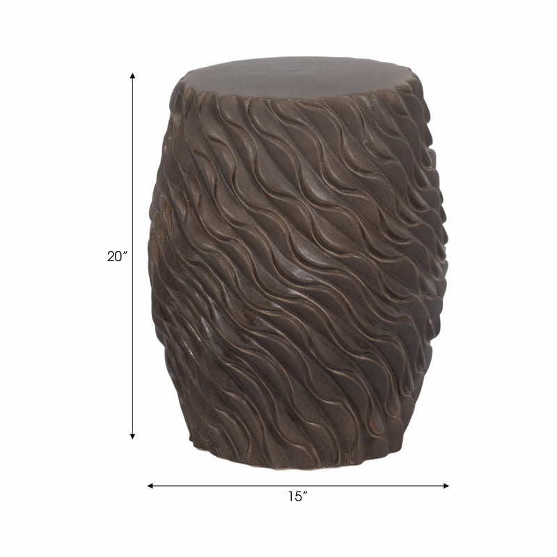 20 Devone Brown Ceramic Garden Stool