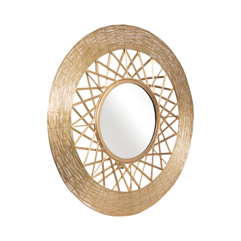 METAL 28 WEAVE-LIKE MIRROR, GOLD WB