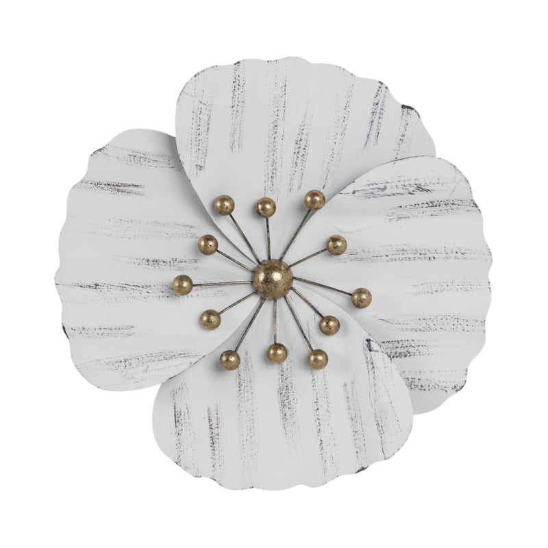 METAL 16 WALL FLOWER, WHITE,WB