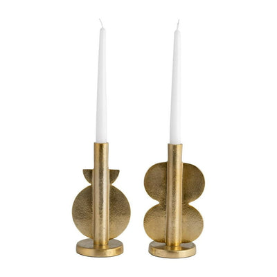 METAL, S/2 9 NOMAD TAPER CANDLEHOLDERS, GOLD