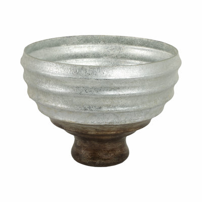 12 Glass Pedestal Bowl Ombre Finish, Multi