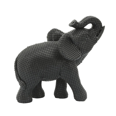 RESIN 7 ELEPHANT TABLE ACCENT, BLACK