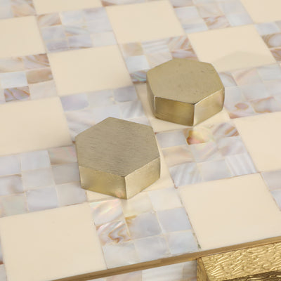 15x15 Bailee Mother Of Pearl Checker Box Set