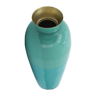 METAL 12 POSY VASE, GREEN