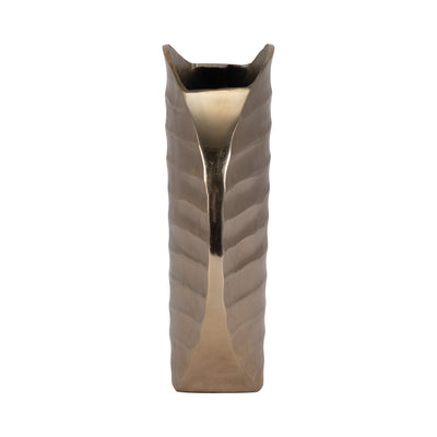 Metal, 12 Ombre Vase, Black/gold