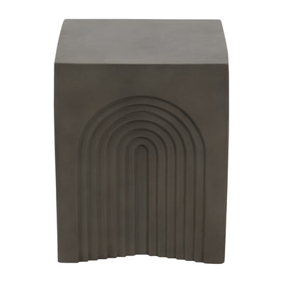 Concrete, 18 Arches In Square Accent Table, Dark