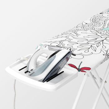 Brabantia Ironing Board B, 124x38 cm Solid Steam Iron Rest Dragon Fly